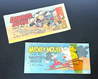 Original 1940s Disney mini comic strip books.