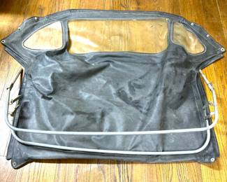 Vintage 1960s British sports car convertible top and frame