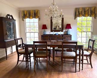 1920s dining room furniture in the Sheraton revival style 