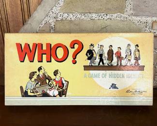 Early 1950s Parker Brother's Board Game, Who? 