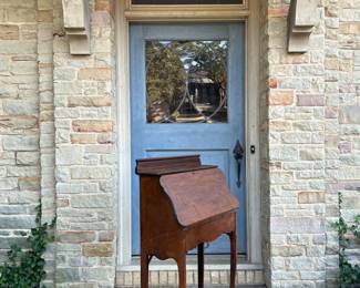 Antique Oak Drop Front Desk 
