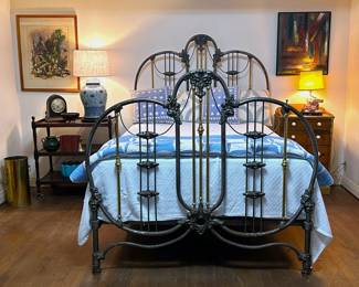 Antique Iron full size bed 