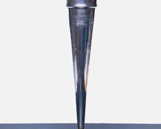 Large Sterling Silver Trumpet Flower Vase