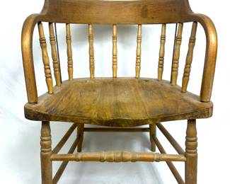 Antique Windsor 'Firehouse' style chair from an IOOF lodge