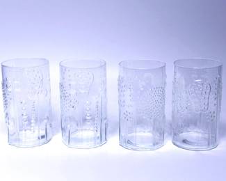 Mid Century Iittala glass tumblers 