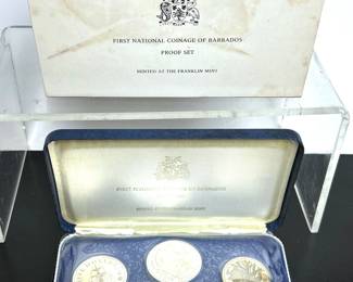 First National Coinage of Barbados proof set by Franklin Mint in 1973