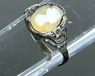 Antique Sterling Cameo Ring from Sweden .....To register so you can place bids go to www.capitolsalesservices.hibid.com 
