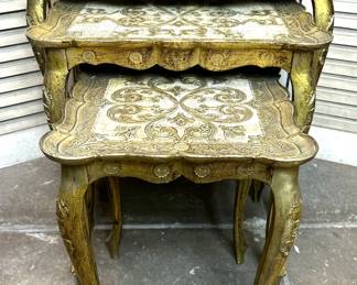 Vintage Florentine nesting tables 