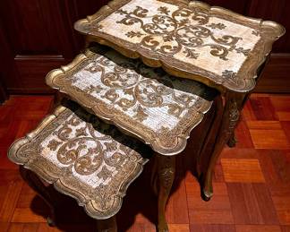 Vintage Florentine nesting tables 
