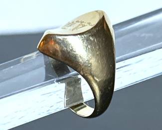 Mid 20th century gold abstract style ring 