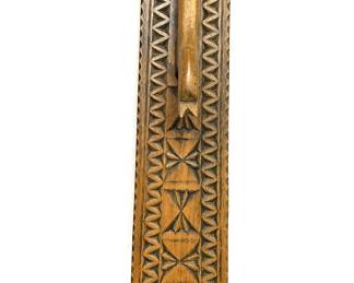 Old Scandinavian Wooden Clothes Mangle Board aka Smoothing Board.....To register so you can place bids go to www.capitolsalesservices.hibid.com 