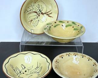 Vintage Herman Kähler of Denmark Art Pottery Bowls .....To register so you can place bids go to www.capitolsalesservices.hibid.com 