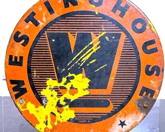 Vintage porcelain enamel Westinghouse sing 