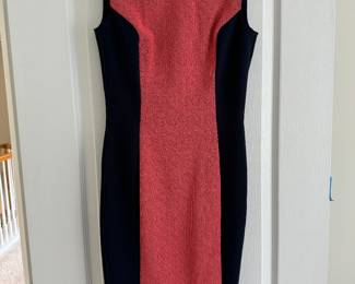 Women's French Connection Blue & Pink Sleeveless Panelled Sheath Dress Size 4 (Never Worn / Still Tagged)