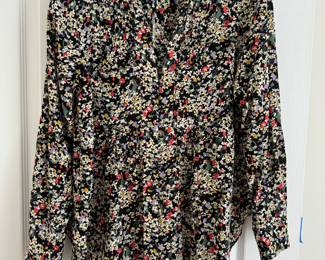 Women's Maeve Matilda Pin Tuck Floral Blouse Size S