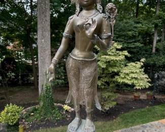 Brass Tara Sculpture 32"H