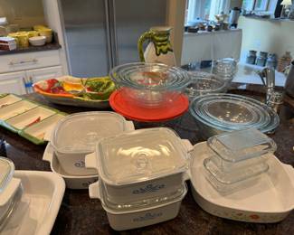 Collection of Casserole Dishes & Glass Bowls 