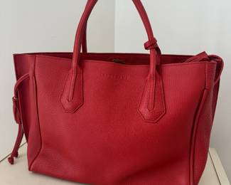 Longchamp Penelope Red Leather Handbag