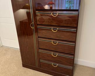 Laminated 6 Drawer / 1 Door Wardrobe (29-1/2"W x 17"D x 53-1/2"H)