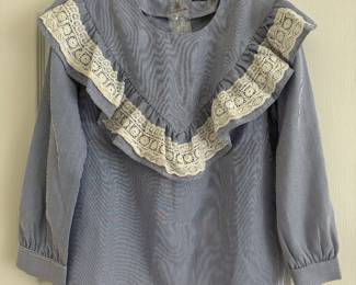 Women's English Factory Blue & White Blouse Size S 