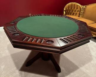 Octagonal Poker / Bumper Pool Table (54"W x 54"D x 30"H)