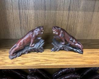 CHINESE CARVED WOOD TIGER