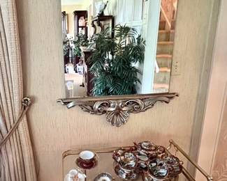 Glass & Brass Tea Cart