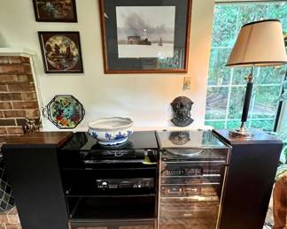 Vintage Stereo equipment w/ Cabinet & Speakers