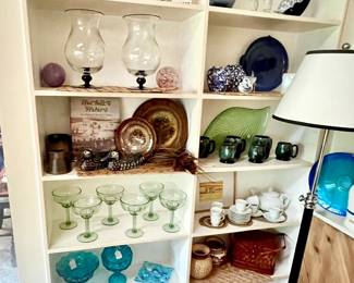 L E Smith Moon & Stars Compotes, Collectible Glass