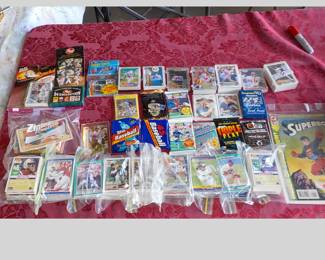 Some BRAND NEW packs of Baseball cards and lots of loose ones too