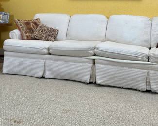 3 custom white sofas