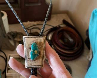 Great collection of turquoise bolo's