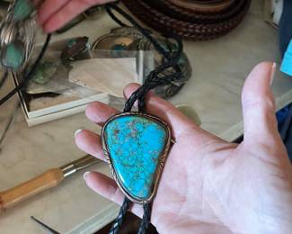 Large Turquoise Bollo tie