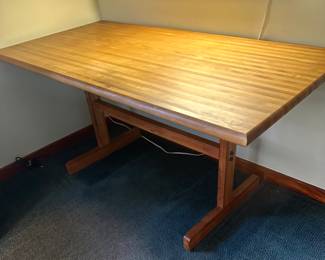 Butcher block work table