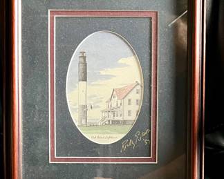 Signed Oak Island Lighthouse print
