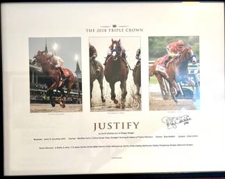 2018 Triple Crown Winner, Justify signed print