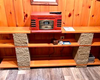 Custom Record shelves.  Very heavy, must bring person to help move