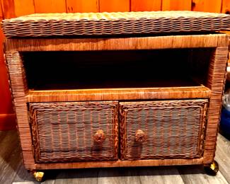 Rattan television stand 