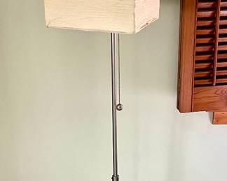 Paper shade floor lamp