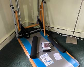 Supreme Pilates Pro home pilates tower with arm springs, leg springs, pull through bar, instructional videos and owners manual 