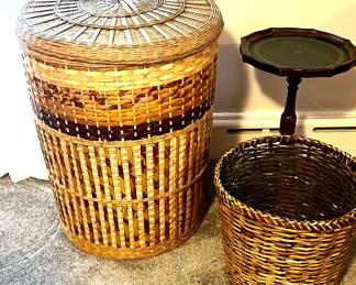 Rattan Storage baskets and candlestand