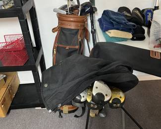 Golf clubs and bag