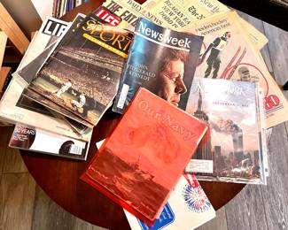 Various magazines and newspapers of important 20th Century events, including Life Magazine, NY Times and Sports Illustrated
