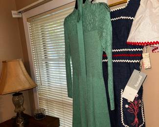 Vintage Saint John net dress and brand new with tag vintage cotton zig zag dress
