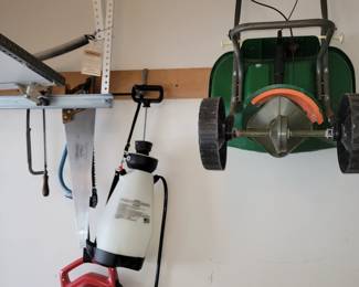spreader, leaf blower, saws, etc