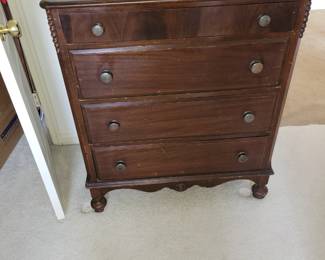 walnut vintage chest of drawers