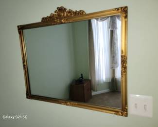 gold frame vintage mirror