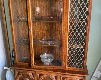 Vintage Hutch with Glass Doors