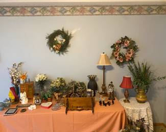 Faux Floral Arrangements, Jewelry Box, Nook