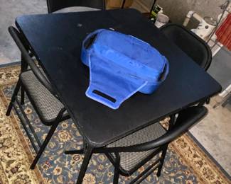 Card Table and Four Chairs